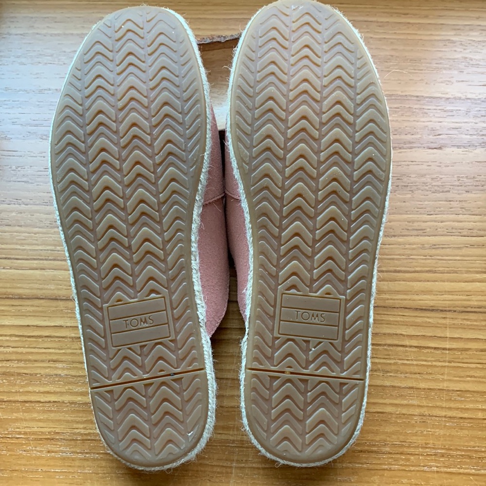 TOMS *brand New* Nova Leather Wrap Pink Coral slides - Picture 4 of 8